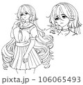 Anime full body manga visual novel npc sprite. 106065493