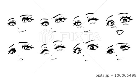 Anime school girl expressions Anime school girl expressions 106065499