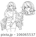 Anime full body manga visual novel npc sprite. 106065537