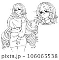 Anime full body manga visual novel npc sprite. 106065538