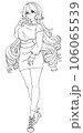 Anime full body manga visual novel npc sprite. 106065539