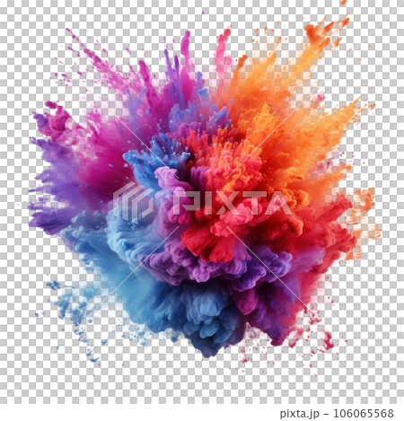 Colorful Holi paint splash isolated Colorful Holi paint splash isolated 106065568