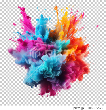 Colorful Holi paint splash isolated Colorful Holi paint splash isolated 106065572