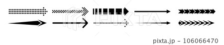 Arrow right black set icon in flat. Sign on white backdrop. Vector Arrow right black set icon in flat. Sign on white backdrop. Vector 106066470