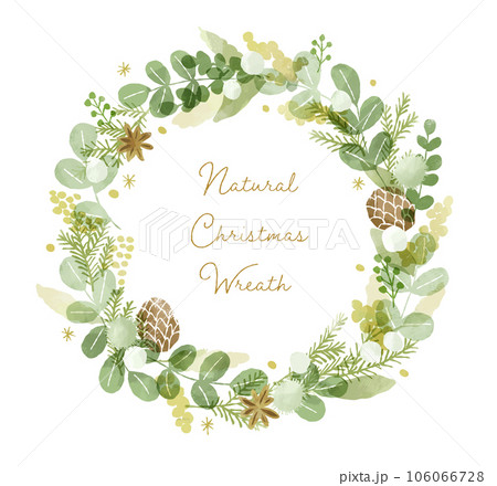ナチュラルクリスマスリース 106066728