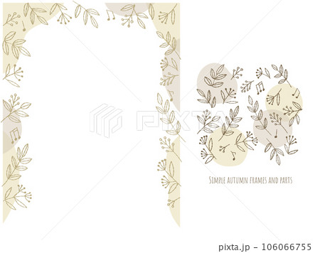 秋のシンプルなフレーム＆パーツ 106066755