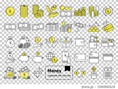 お金・紙幣・通貨　日本円のアイコンセット 106066828