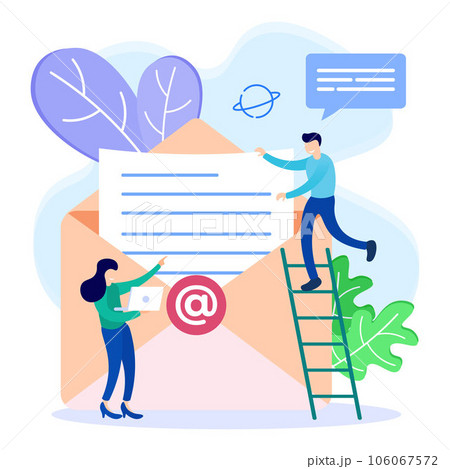 Illustration vector graphic cartoon character of email services Illustration vector graphic cartoon character of email services 106067572