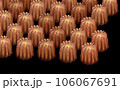 イラスト素材・カヌレ沢山 スイーツ・焼き菓子 黒背景 色違い・差分あり Canelé 106067691