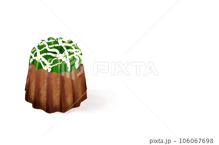 イラスト素材・抹茶のカヌレ1個 スイーツ・焼き菓子 白背景 色違い・差分あり Canelé イラスト素材・抹茶のカヌレ1個 スイーツ・焼き菓子 白背景 色違い・差分あり Canelé 106067698