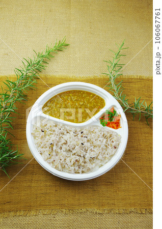 健康的な雑穀米のカレー弁当 健康的な雑穀米のカレー弁当 106067761