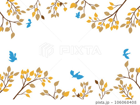 グリーンフレーム・白背景 106068408