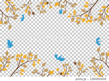 グリーンフレーム・白背景 106068408