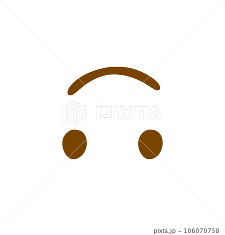 Cute face doodle icon. Emoticon in hand drawn style isolated on white background 106070758