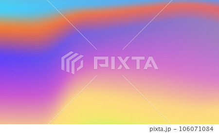 Neon blue yellow orange royal aquamarine bright violet apricot lined gradient. Mockup for advertisement, cards, social media, landing page, calendar sample, price list, diary, brochure, labels 106071084
