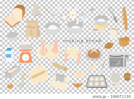 與麵包製作相關的手繪插畫集(彩色/無輪廓) 與麵包製作相關的手繪插畫集(彩色/無輪廓) 106071130