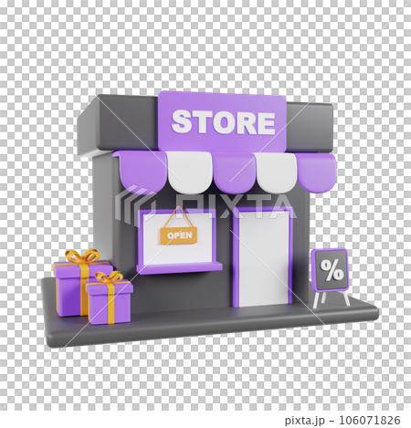 Online shopping 3D Illustration, online shop, online payment and delivery concept with floating elements. 106071826