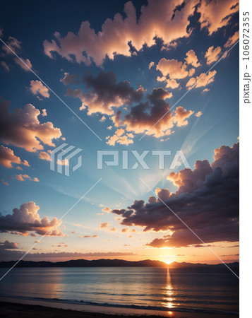 美しい海岸の夕日 美しい海岸の夕日 106072355