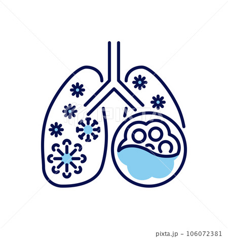 Pneumonia related vector icon 106072381
