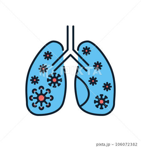 Lungs Infection related vector icon 106072382