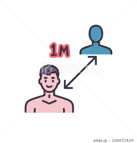 Social distancing. Keep distance vector iconのイラスト素材 [106072420] - PIXTA