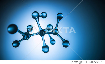 Science background with molecula and atom model. Abstract molecular structure. 106072703