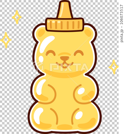 Cute cartoon bear shaped honey bottleのイラスト素材 [106073517] - PIXTA