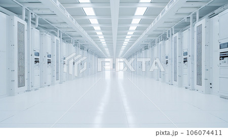 rows of network servers rows of network servers 106074411