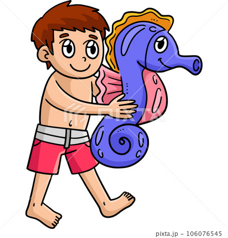 Summer Child Sea Horse Floater Cartoon Clipart Summer Child Sea Horse Floater Cartoon Clipart 106076545
