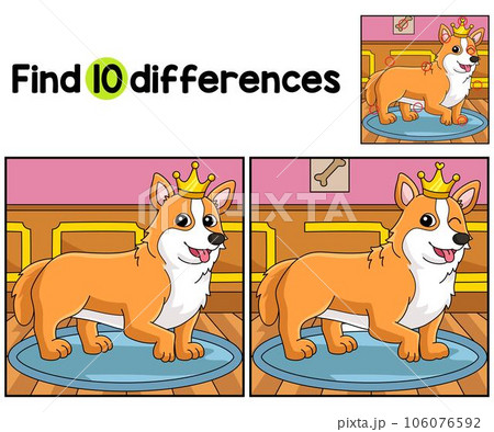 Corgi Dog Find The Differences  106076592