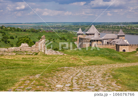 Khotyn Fortress medieval fortification complex in Ukraine. 106076766