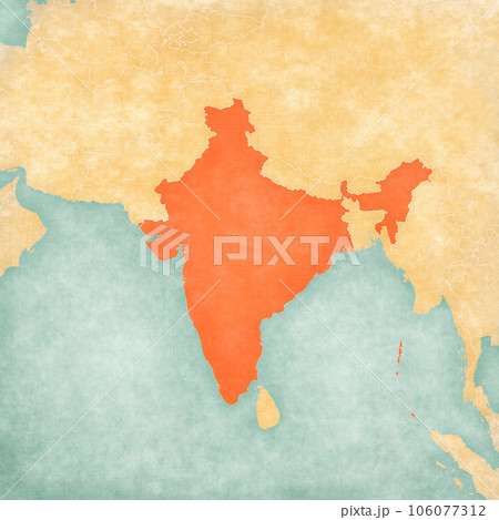 Map of South Asia - India 106077312