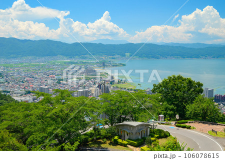 夏の諏訪湖【立石公園より撮影】 106078615