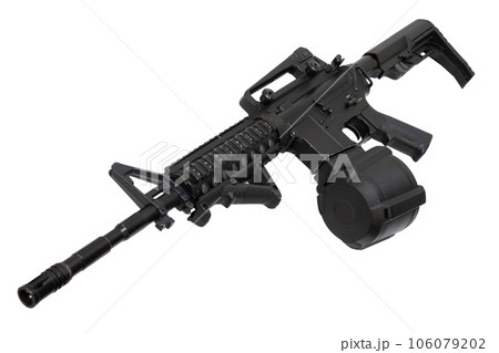 M4 assault rifle with drum magazine 106079202