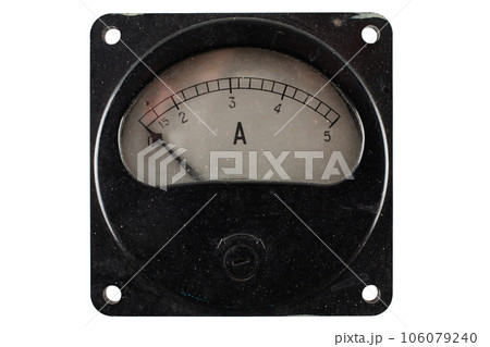 Close-up of an vintage ancient ammeter 106079240