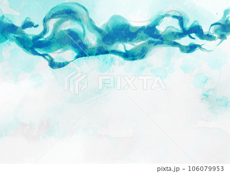 アナログ風の流れのある青色の背景素材 106079953