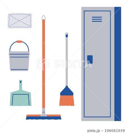 学校の掃除道具セット 106081039