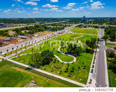 Aerial view of the Wiley Post Park 106082739