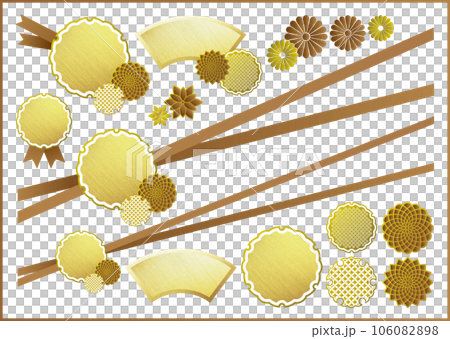 Japanese style decoration medal wrapping ribbon [brown] 106082898