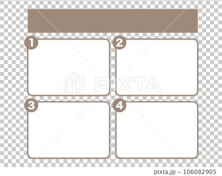 Simple explanatory text frame_1 to 4 copy space frame Simple explanatory text frame_1 to 4 copy space frame 106082905