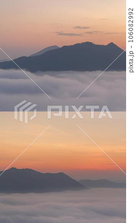 mountain landscape with mist and mountain 106082992