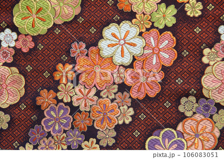 着物のシルク生地 106083051