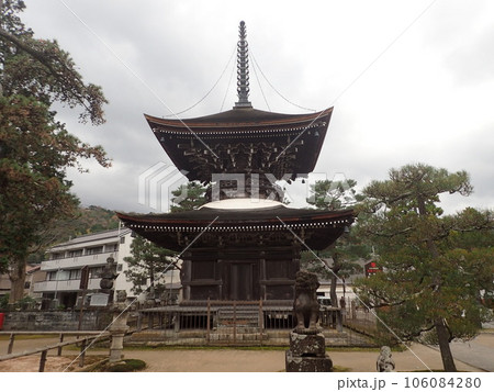 天橋立の南、京都府宮津市にある臨済宗、妙心寺派の寺院で切戸、九世戸、知恵の文殊とも呼ばれる智恩寺 106084280