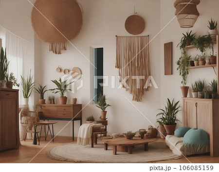 民族的なインテリア雑貨のあるお洒落な部屋 106085159