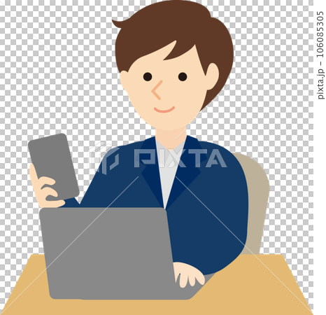 穿著西裝工作的男人 穿著西裝工作的男人 106085305