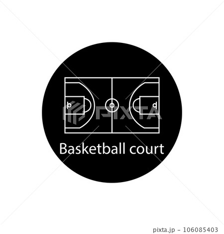 basketball court icon vectorのイラスト素材 [106085403] - PIXTA