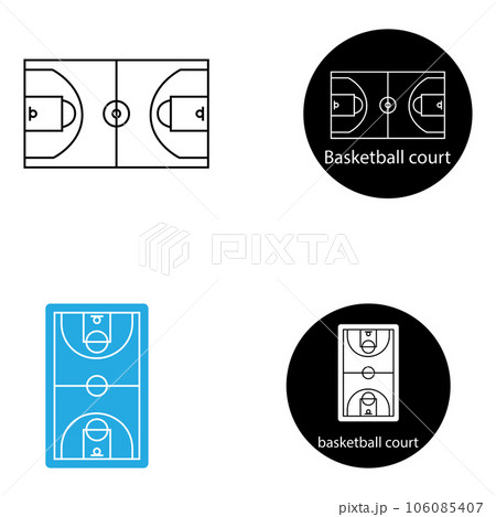 basketball court icon vectorのイラスト素材 [106085407] - PIXTA