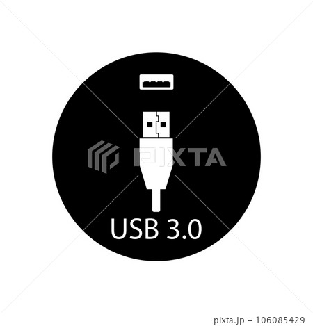 usb icon vector 106085429