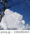 電柱と入道雲 106086403