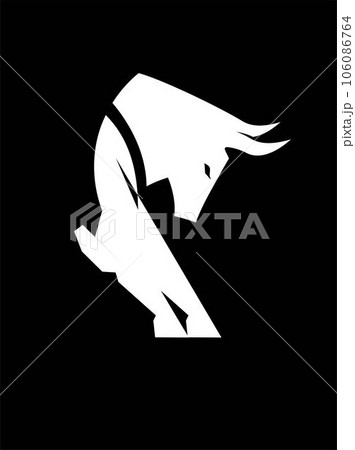 Elegant wild white bull  106086764